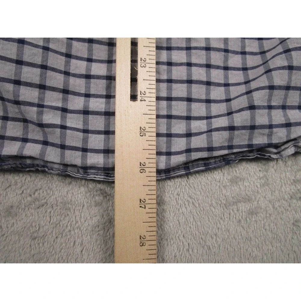 J Crew Shirt Mens Medium‎ Gray Checked Slim Fit Button Down Preppy Long Sleeve